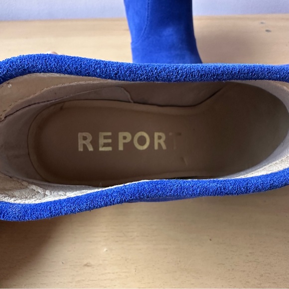 Brand New Blue Report Suede Boots Booties - Picture 11 of 16